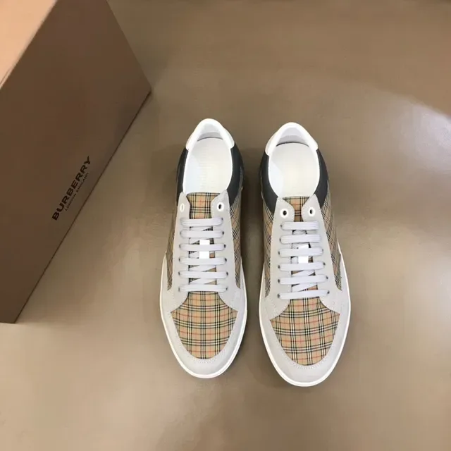 Burberry Plaid-Panelled Suede Lifestyle Sneaker 9