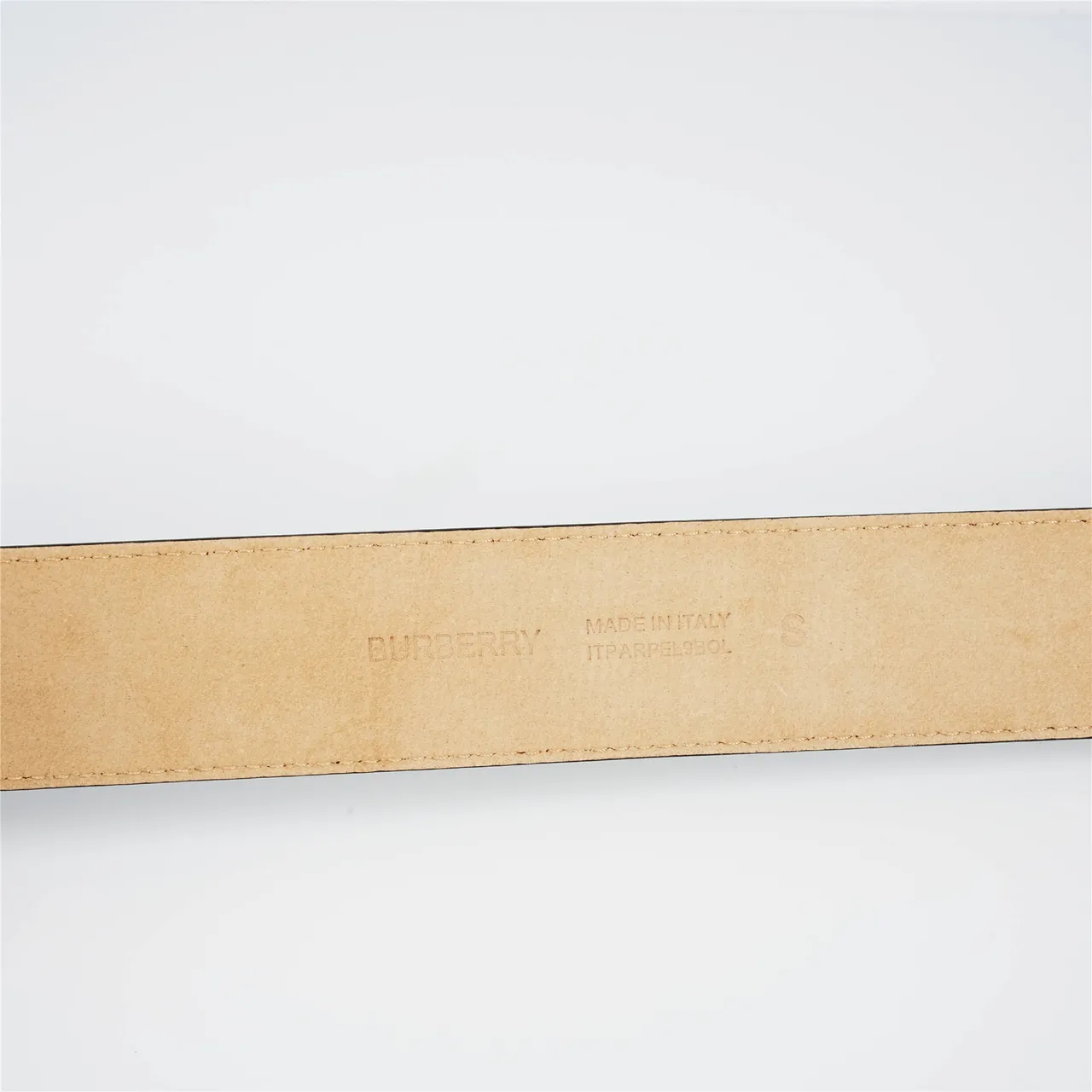 Burberry TB Monogram Belt Black Leather Belt 7