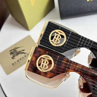 Burberry TB Monogram Ribbed Acetate Sunglasses