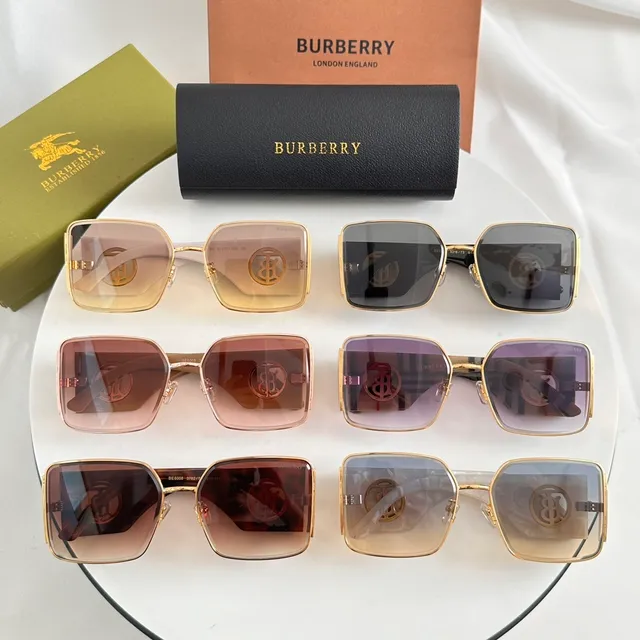 Burberry TB Monogram Lunettes de Soleil en Acétate Côtelé 3