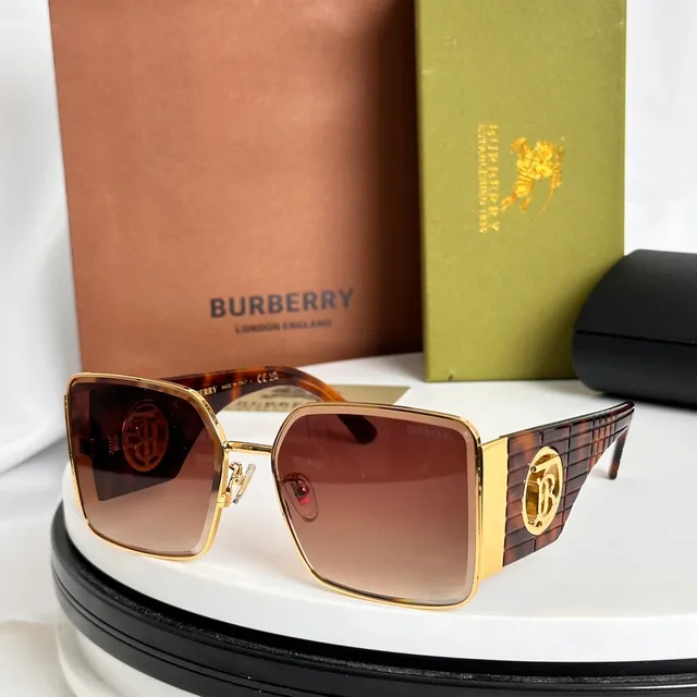 Burberry TB Monogram Lunettes de Soleil en Acétate Côtelé 9
