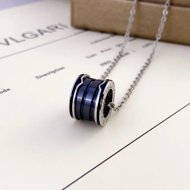 Bvlgari B.zero1 Cylindrical Multi-Ring Ceramic Inlay Necklace 3