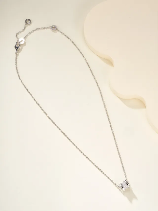 Bvlgari B.zero1 Pavé Diamond colliers à pendentif cylindrique 13