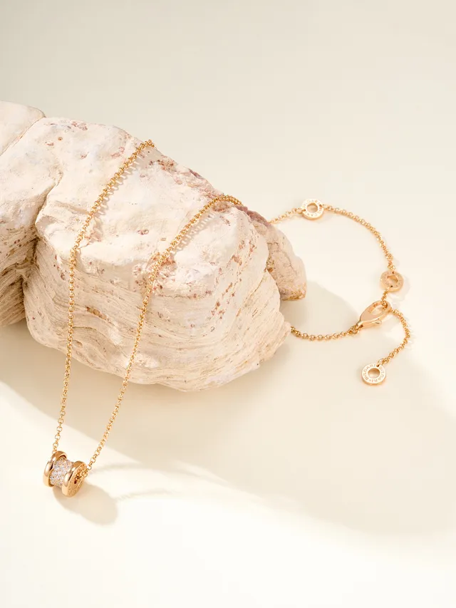 Bvlgari B.zero1 Pavé Diamond colliers à pendentif cylindrique 15