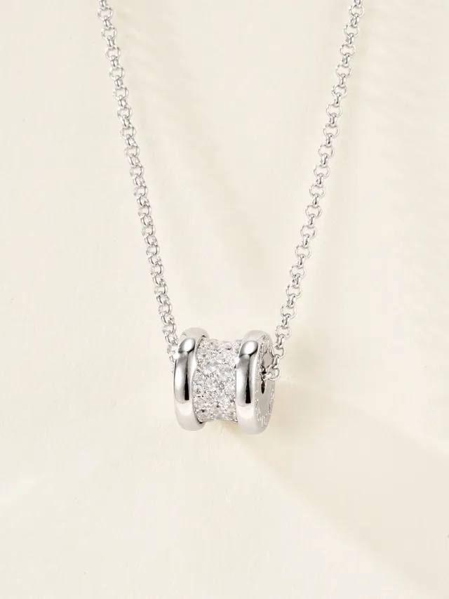 Bvlgari B.zero1 Pavé Diamond colliers à pendentif cylindrique 16