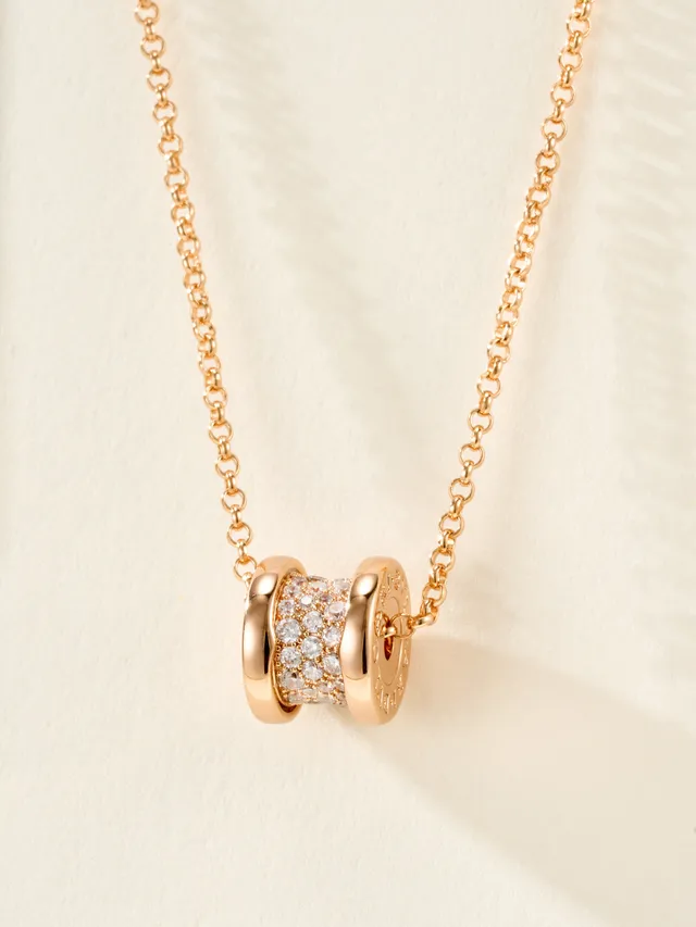 Bvlgari B.zero1 Pavé Diamond colliers à pendentif cylindrique 17