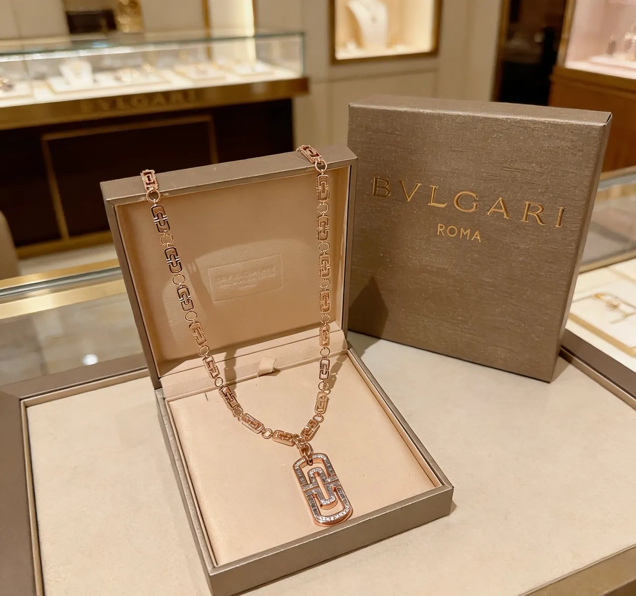 Bvlgari B.zero1 Or Rose Pavé et Émail Collier 7