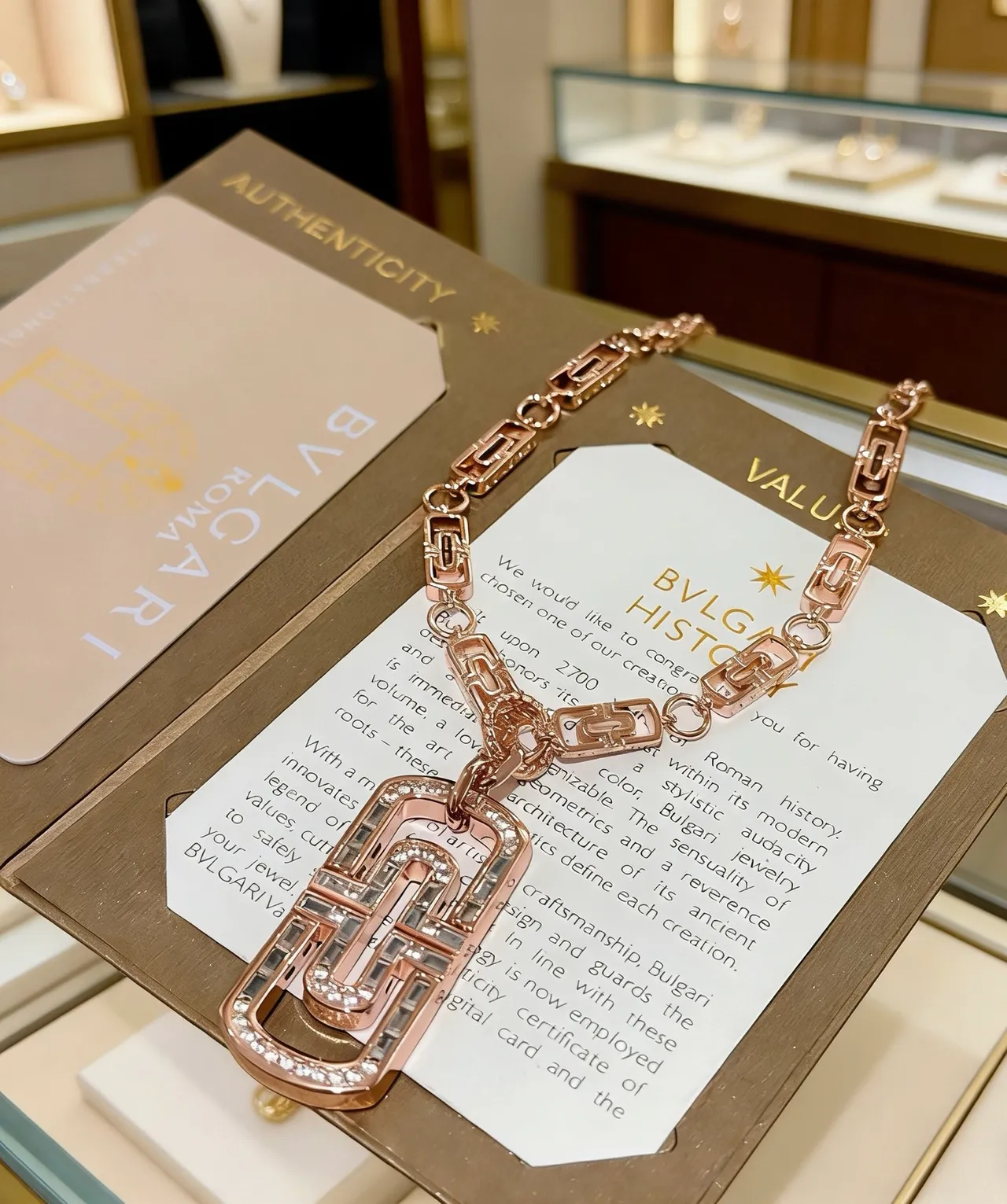 Bvlgari B.zero1 Or Rose Pavé et Émail Collier 9
