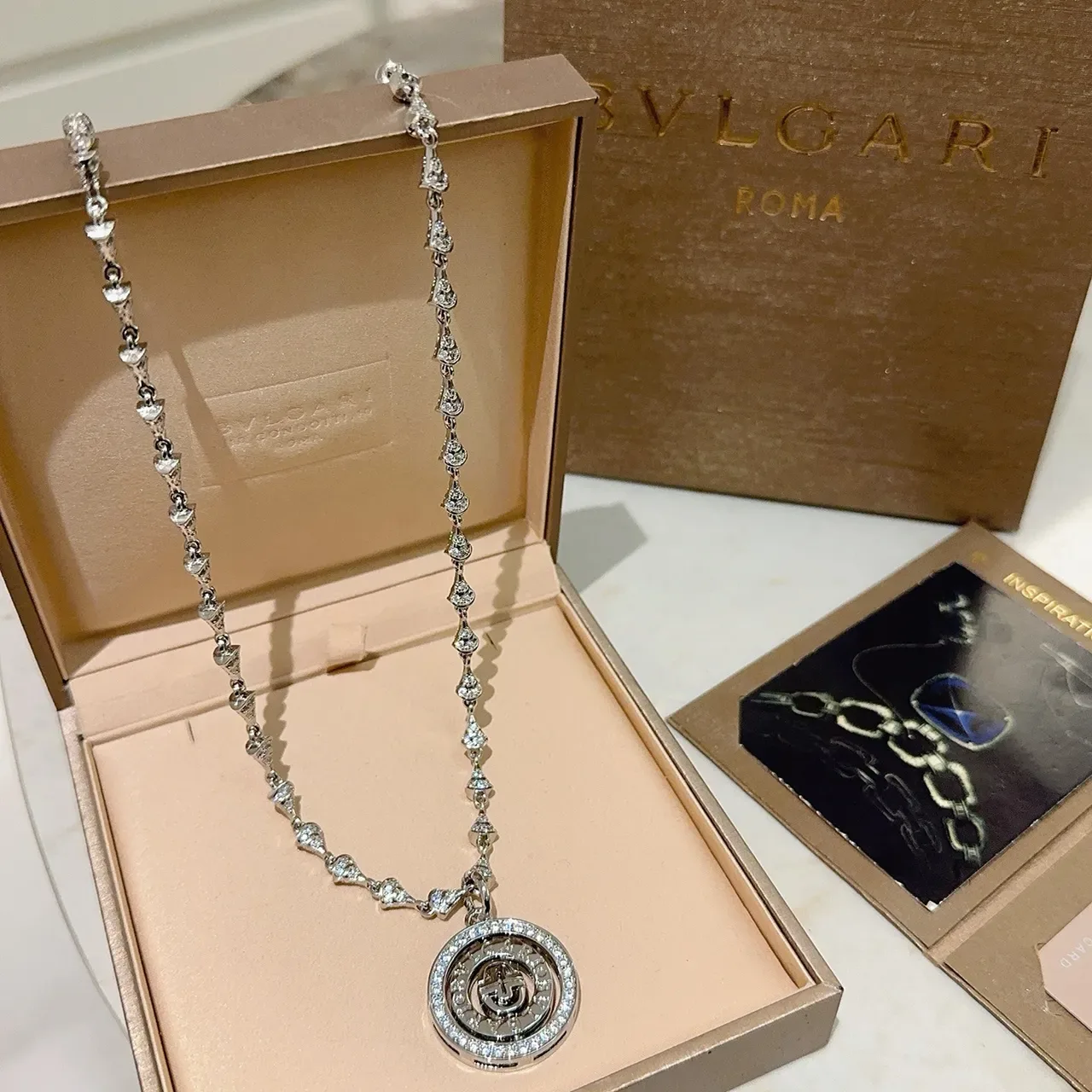 Bvlgari B.zero1 Rotating Disc Pavé Necklace 5