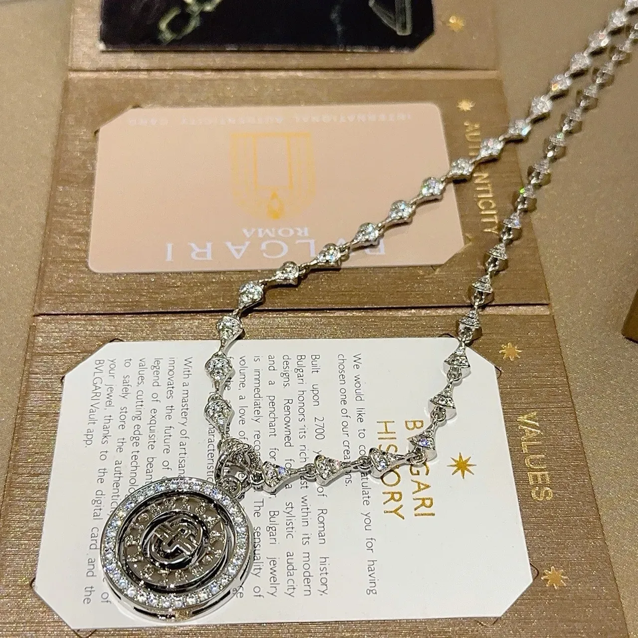 Bvlgari B.zero1 Rotating Disc Pavé Necklace 7