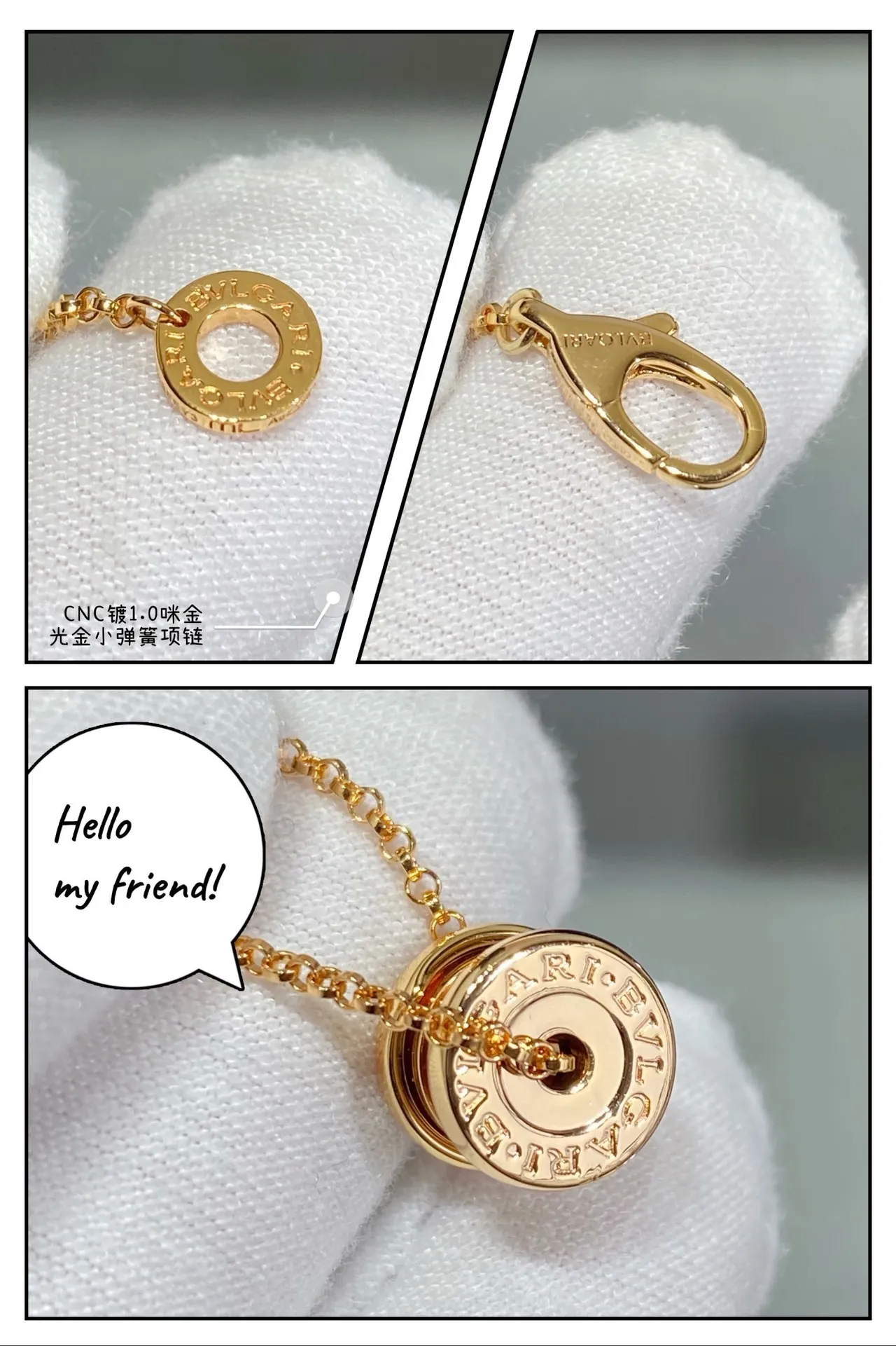 Bvlgari B.zero1 قلادة خاتم متراكم 5