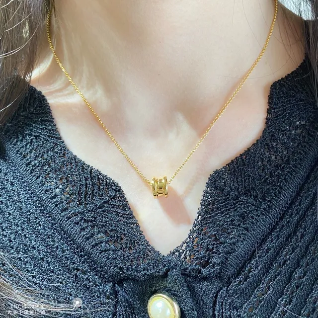 Bvlgari B.zero1 قلادة خاتم متراكم 7