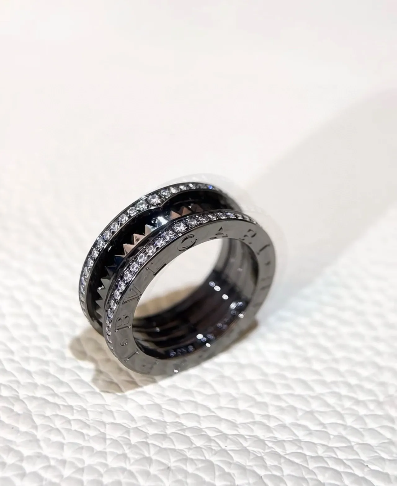 Bvlgari B.zero1 Stacked Triple-Band Pavé Diamond Ring 4
