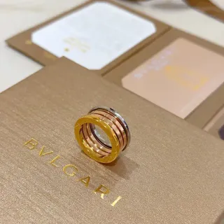 Bvlgari सोना चांदी स्टैक्ड मल्टी-बैंड घूर्णन डिजाइन अंगूठी
