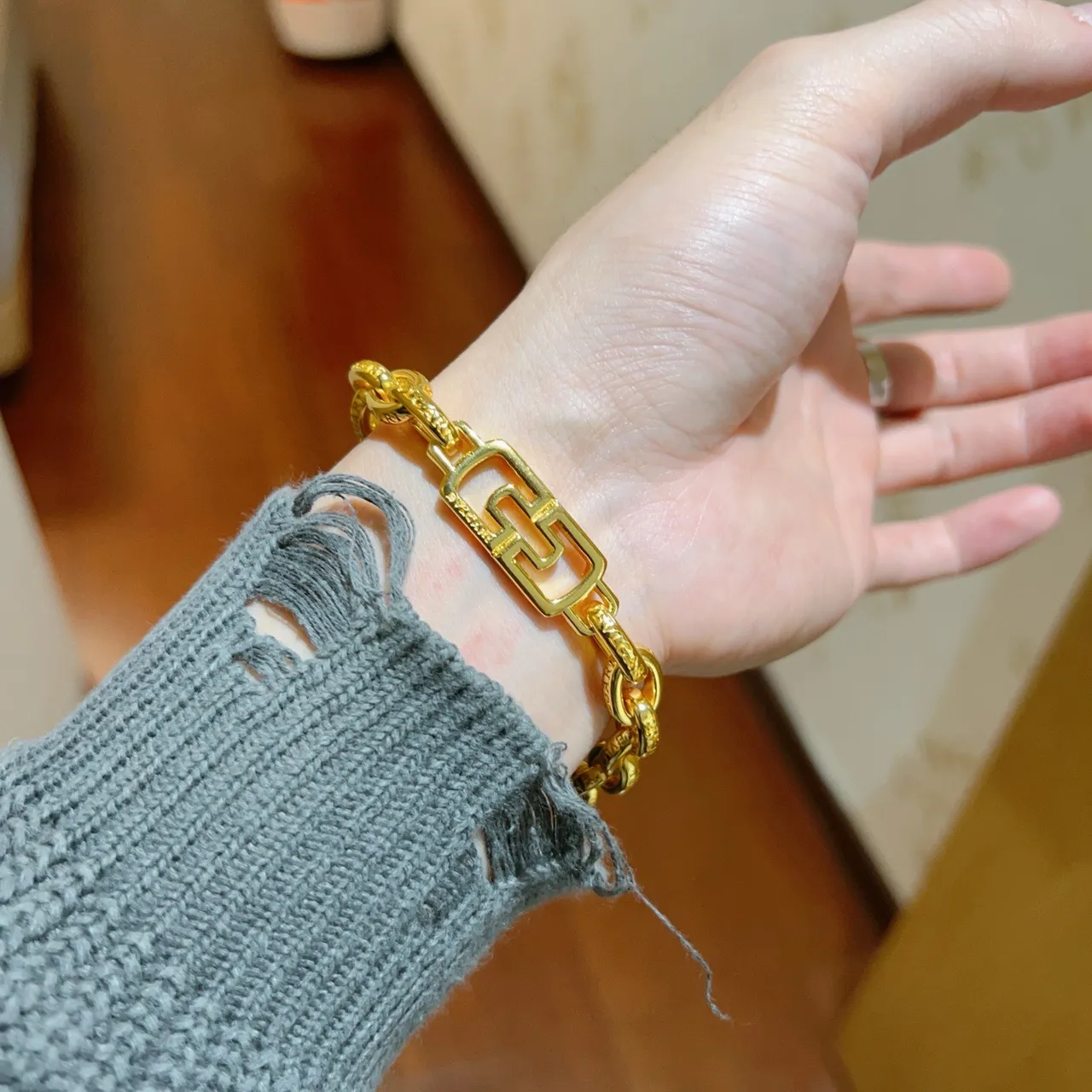 Bvlgari Greca Motif Bracelet Chaîne en Or Épaisse 7
