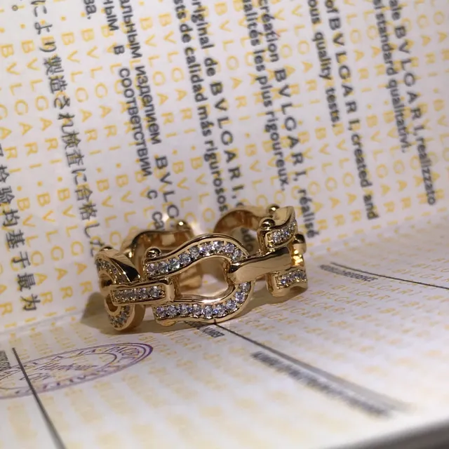 Bvlgari Iconica Roma Chaîne Maillons Anneaux Pavé Diamants 4