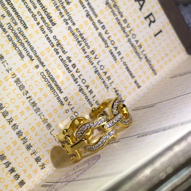 Bvlgari Iconica Roma Chaîne Maillons Anneaux Pavé Diamants 6