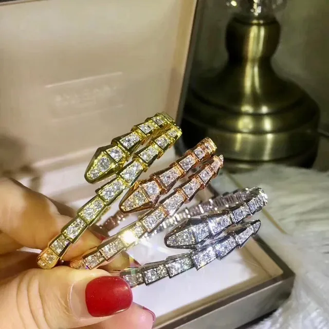 Bvlgari Serpenti Pavé-Set سوارة ثعبان ملتف 6