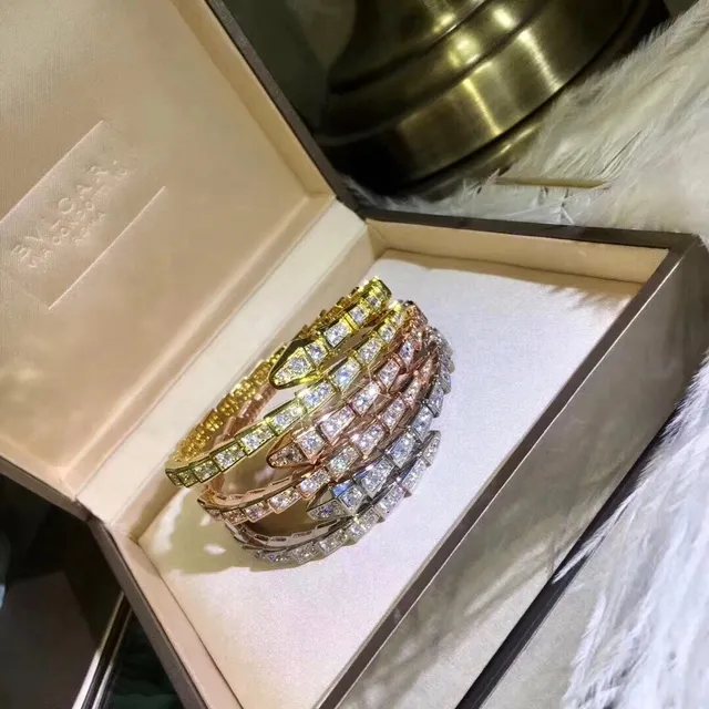 Bvlgari Serpenti Pavé-Set سوارة ثعبان ملتف 7