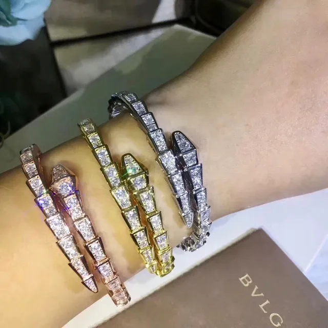 Bvlgari Serpenti Pavé-Set سوارة ثعبان ملتف 8