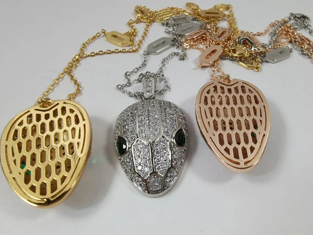 Bvlgari Serpenti Pavé Snake Head Pendant Necklace 2