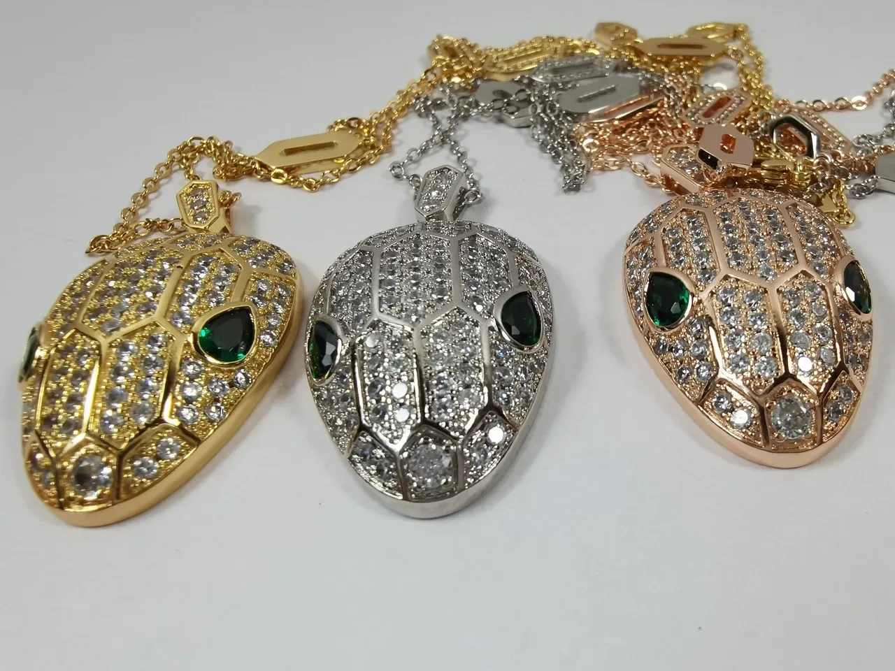 Bvlgari Serpenti Pavé Snake Head Pendant Necklace 3
