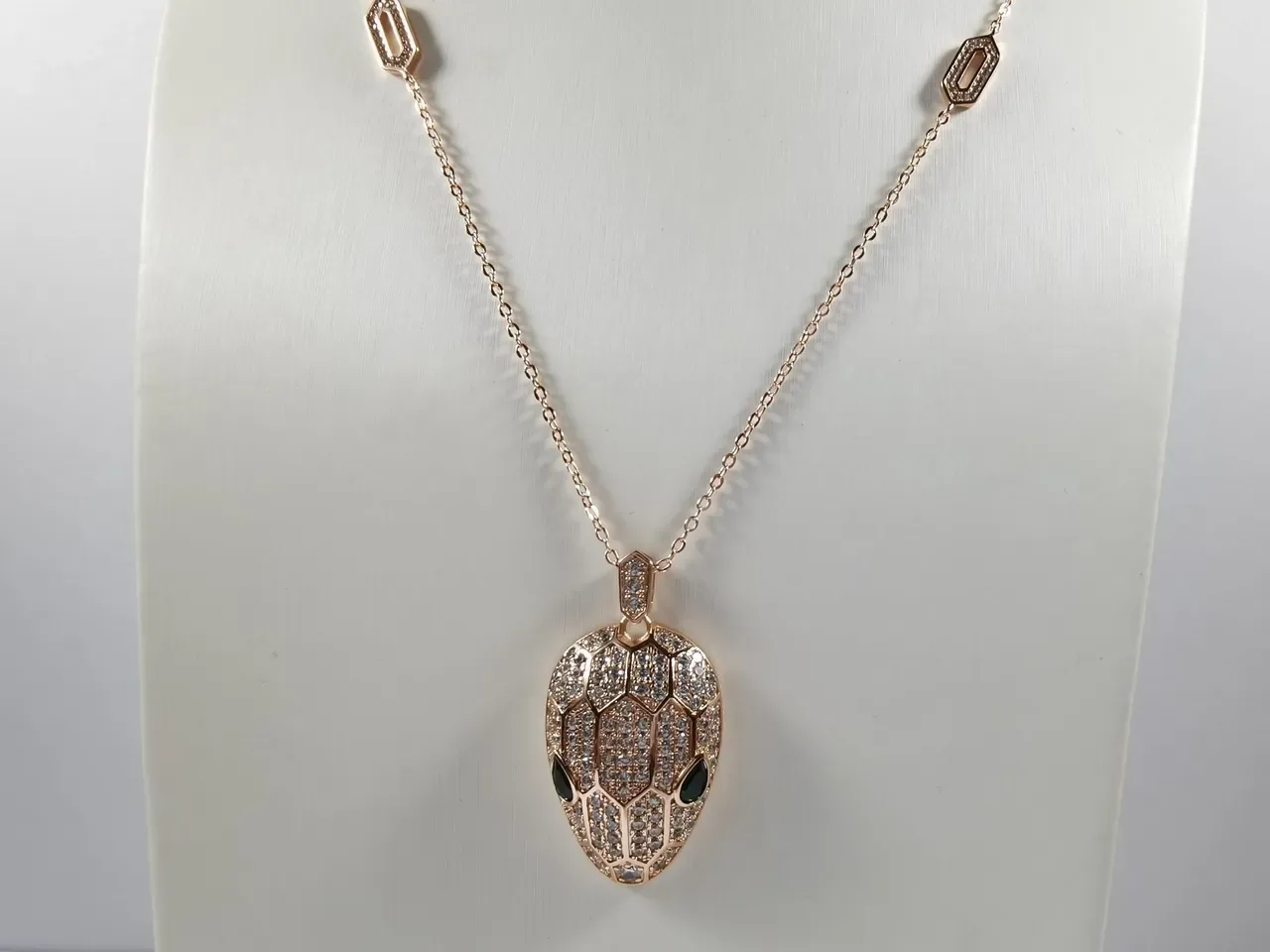 Bvlgari Serpenti Pavé Snake Head Pendant Necklace 6