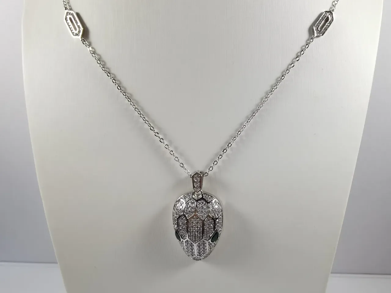 Bvlgari Serpenti Pavé Snake Head Pendant Necklace 7