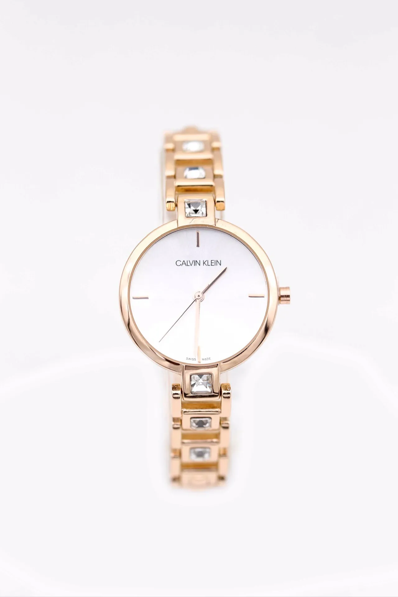 Calvin Klein Ouro Prata Rosa Metal Raio de sol Cadran Quartzo Relógio 2