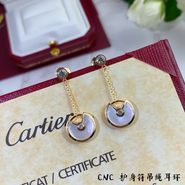 Cartier Amulette de Cartier Boucles d'oreilles à chaîne dorée 3