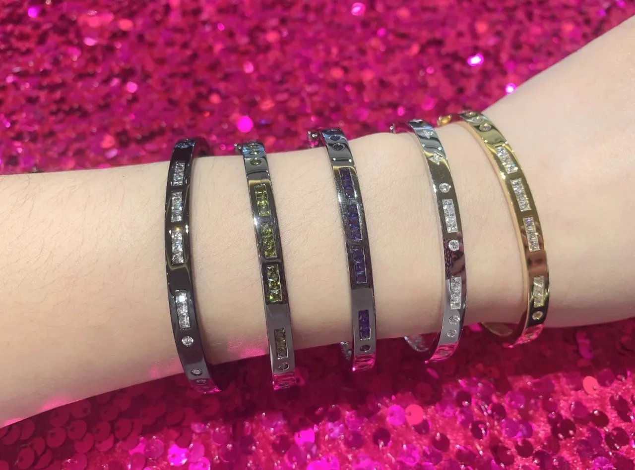 Cartier Juste un Clou Pulseira de Metal Enegrecido com Pedras Canal-Set 2