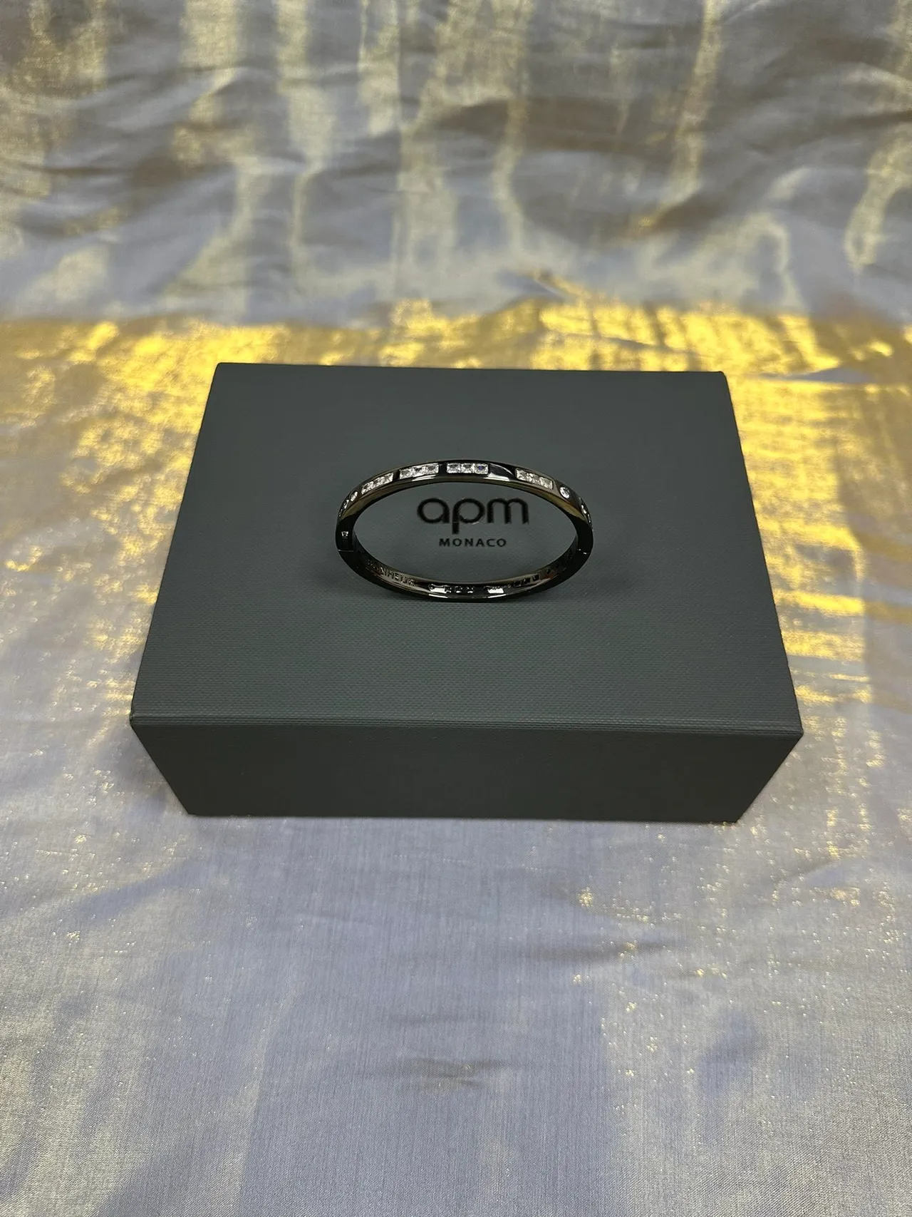 Cartier Juste un Clou Pulseira de Metal Enegrecido com Pedras Canal-Set 5