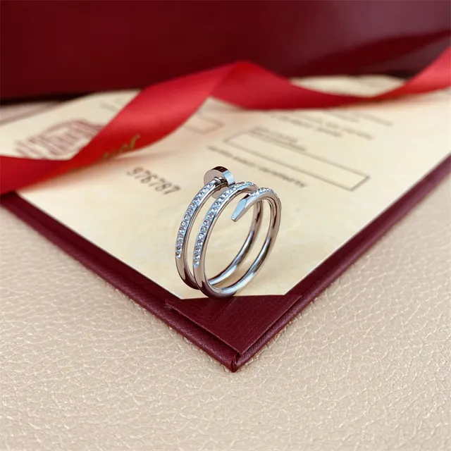 Cartier Juste un Clou Double Tour anel de ouro polido 7