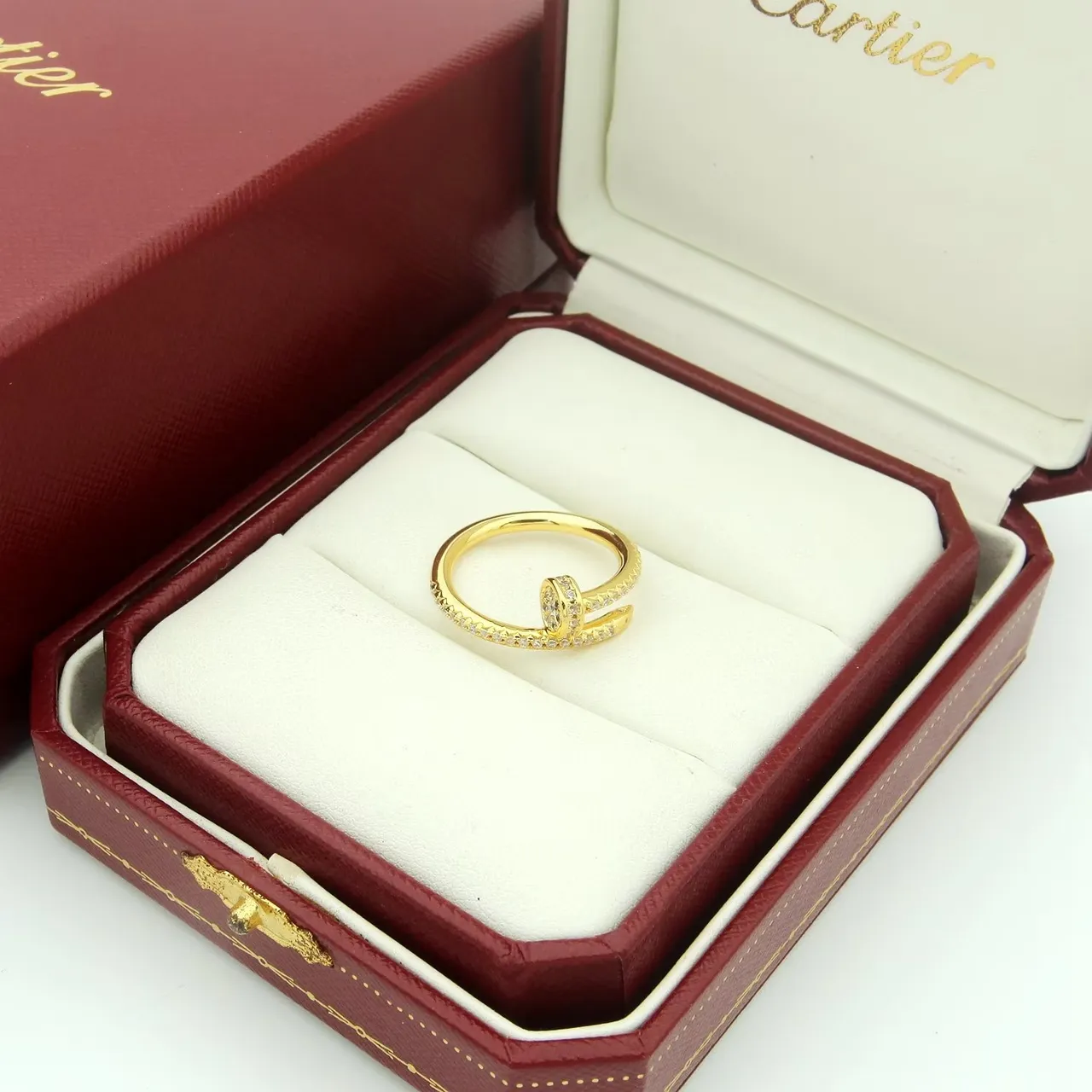 Anel Cartier Juste un Clou Pavé Diamond Ouro Rosa 18K 3