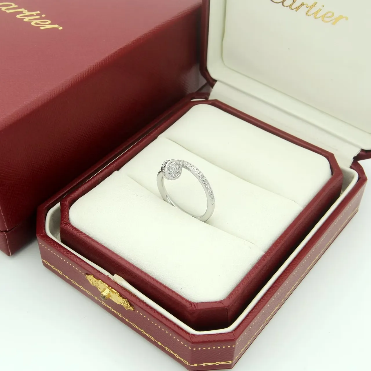 Anel Cartier Juste un Clou Pavé Diamond Ouro Rosa 18K 5