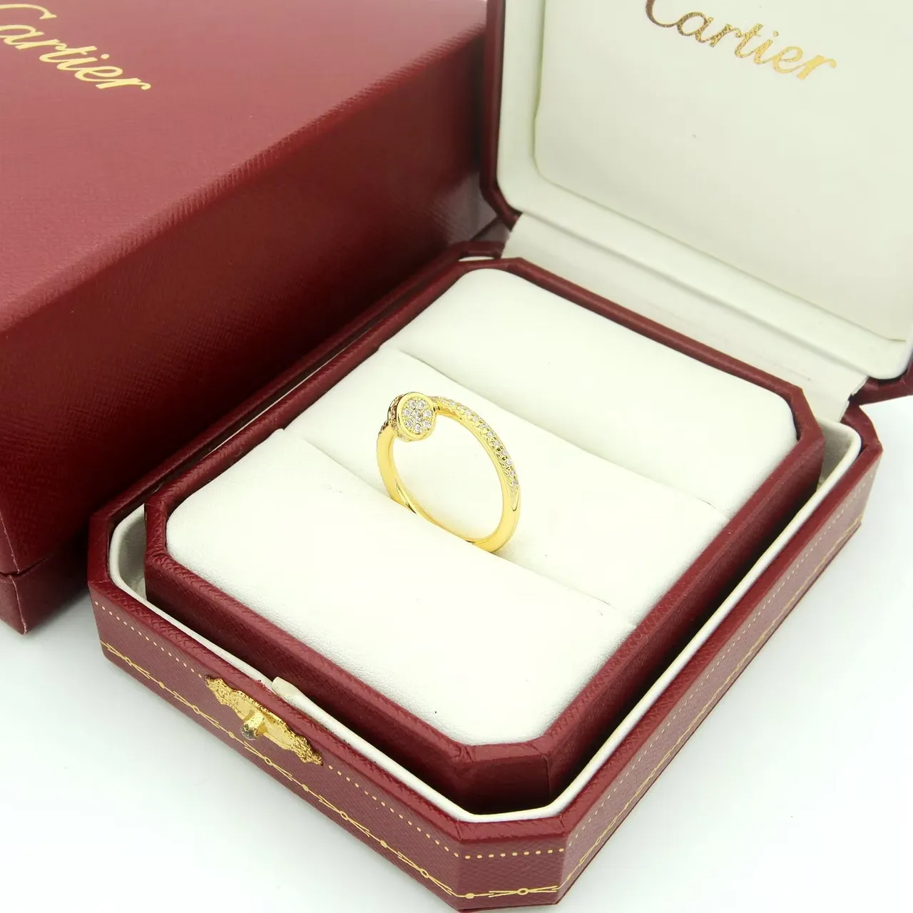 Anel Cartier Juste un Clou Pavé Diamond Ouro Rosa 18K 7