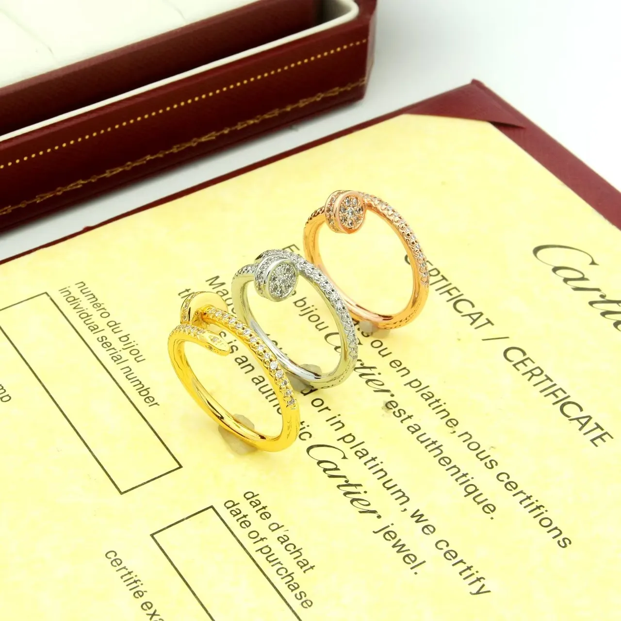 Anel Cartier Juste un Clou Pavé Diamond Ouro Rosa 18K 8