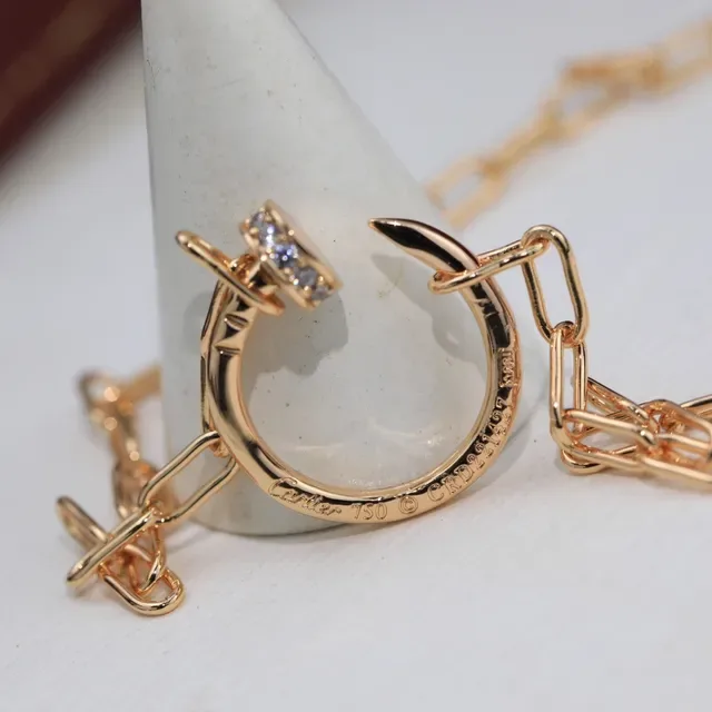 Cartier Juste un Clou Pavé Diamond Rose Gold Necklace 6