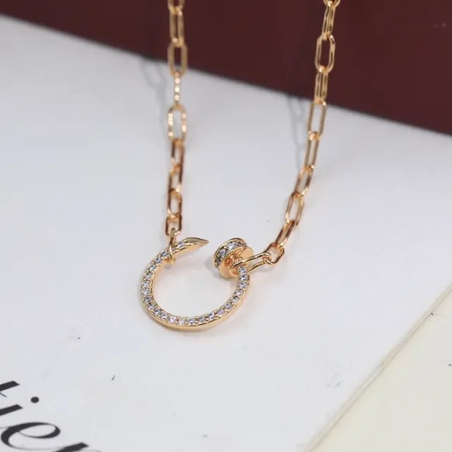 Cartier Juste un Clou Pavé Diamond Rose Gold Necklace 9