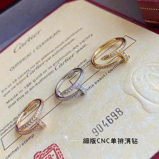 Cartier Juste un Clou Anillo Delgado Pavé de Diamantes
