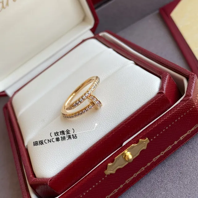 Cartier Juste un Clou خاتم نحيف متلالئ بالماس 2