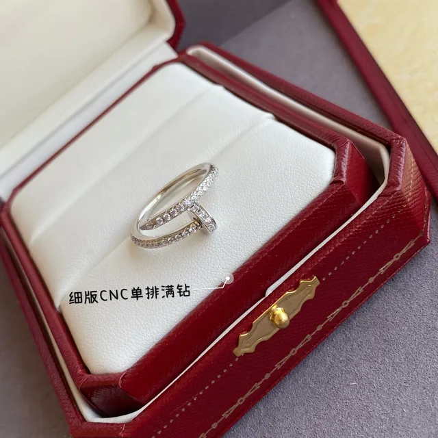 Cartier Juste un Clou خاتم نحيف متلالئ بالماس 6