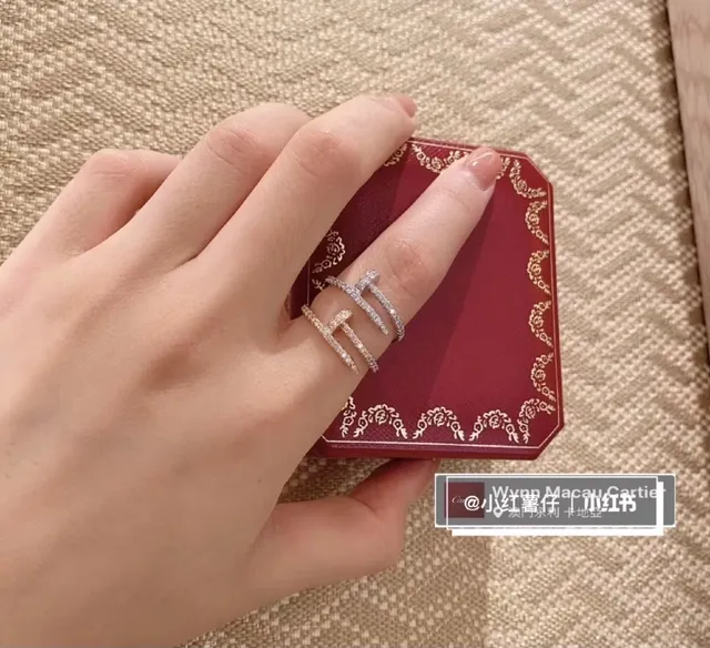 Cartier Juste un Clou خاتم نحيف متلالئ بالماس 9