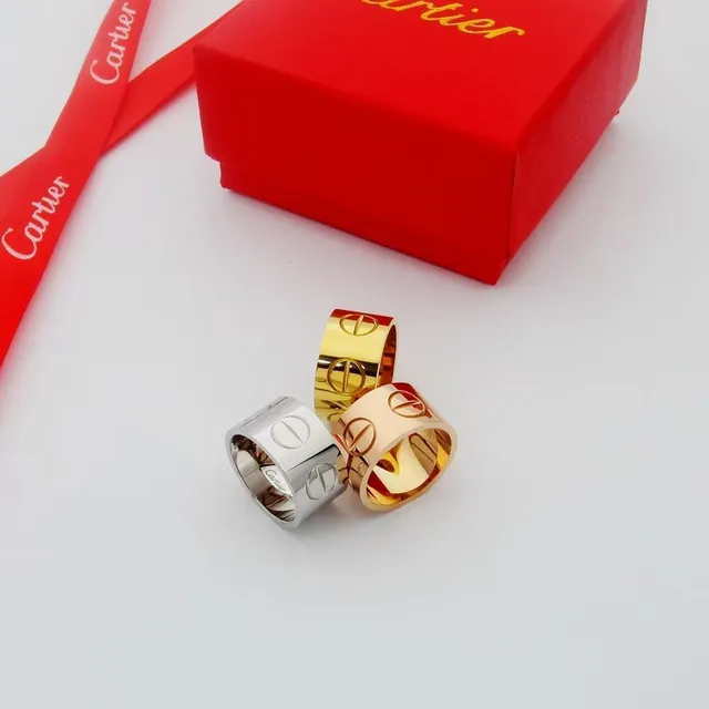 Cartier Juste un Clou চওড়া ব্যান্ড সিলভার রিং 7