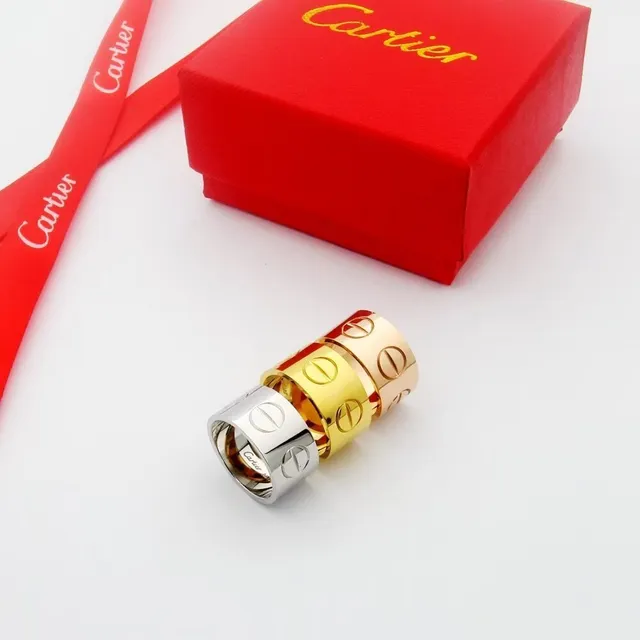 Cartier Juste un Clou চওড়া ব্যান্ড সিলভার রিং 8