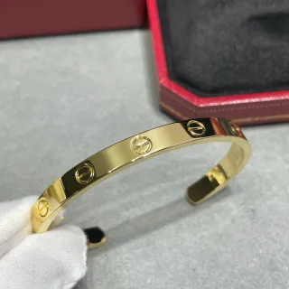 Cartier Love Bracelet Polished Gold-Tone Screw-Motif Rigid Cuff Bracelet