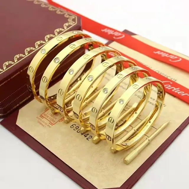 Cartier Love Bracelet Or Rose Pierre Unique Rigide à Charnière 6