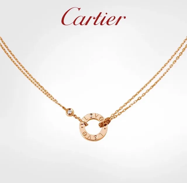 Colar Cartier Love ouro e prata com pendentif circular aberto, motivo de parafuso e detalhes 9