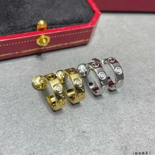 Cartier Love Oro Plata Bisagra Aro Tornillo Motivo Aretes