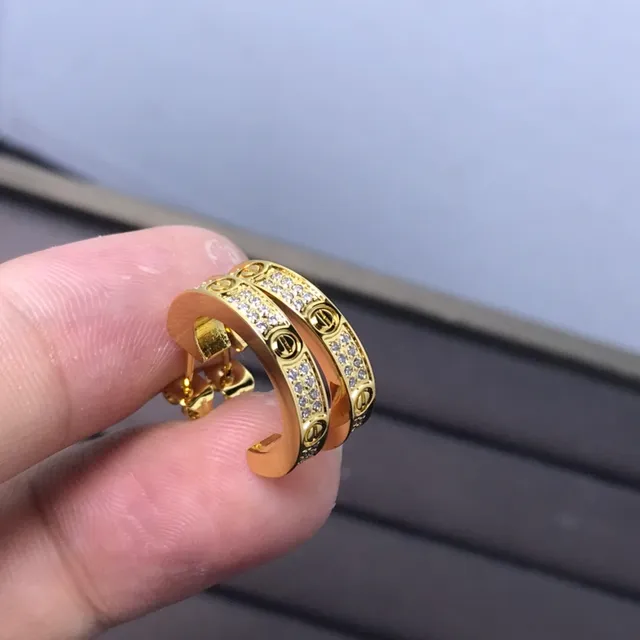 Cartier Love ouro/prata Pavé-Set Screw-Motif anel 4